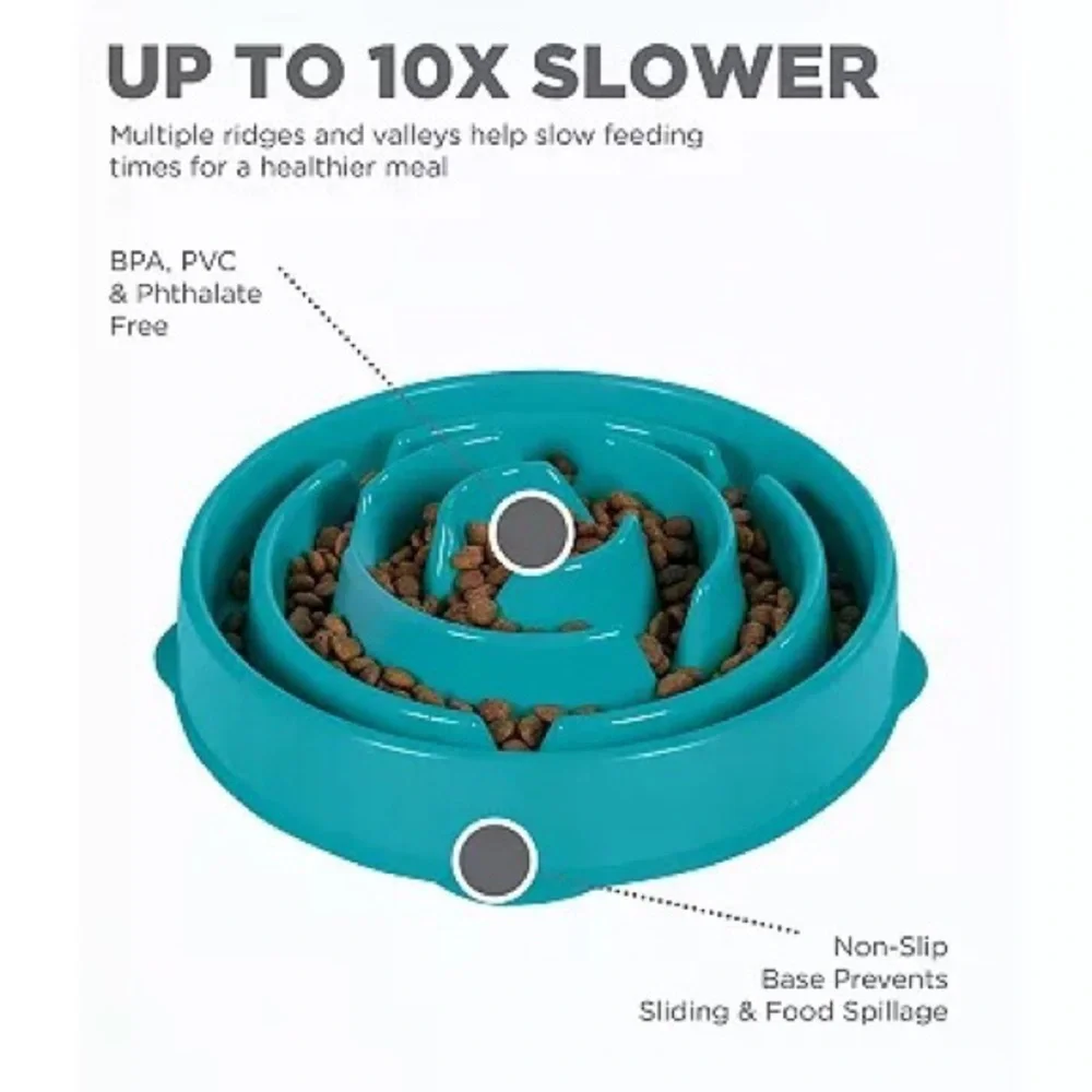 Outward Hound Fun Feeder dog bowls feature meal-lengthening ridges to help slow